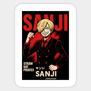 The straw hat pirate cheft sanji Sticker